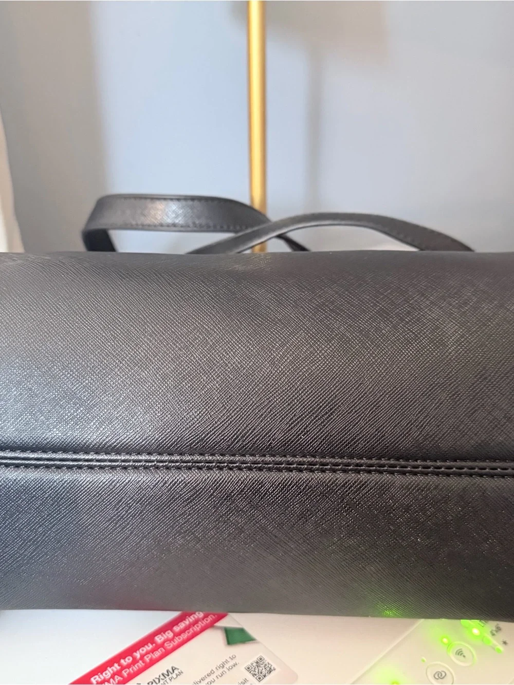 Vera New York Black Saffiano Tote Bag